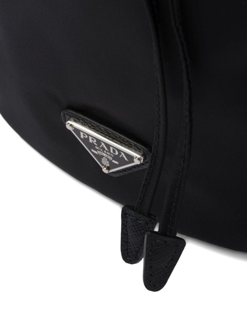 Prada Black Drawstring Bag With Detachable Wrist Strap
