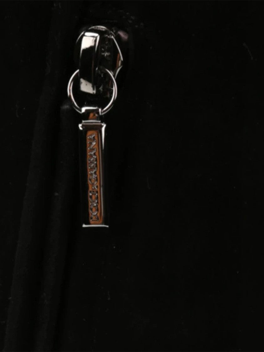 Dolce & Gabbana Tall Black Leather Decorative Buckle Boots