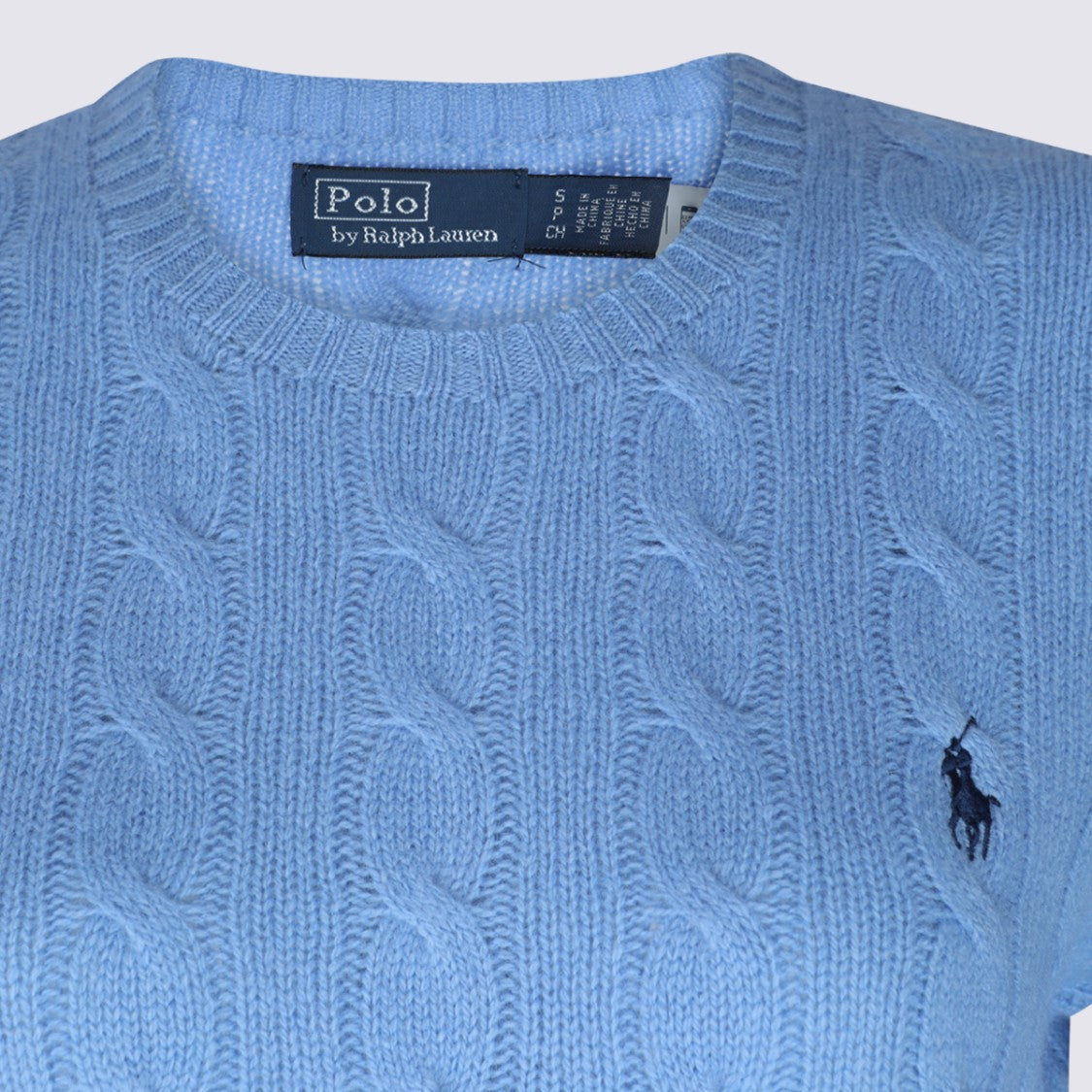 Polo Ralph Lauren Cable Knit Sweater With Crew Neckline And Ribbed Details