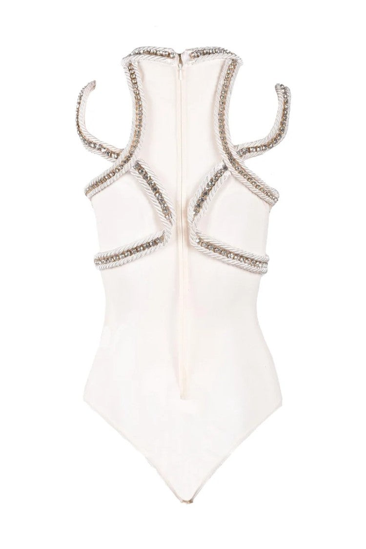 Elisabetta Franchi Body White Polyamide Elastane