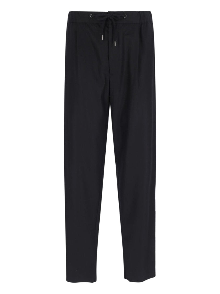 Giorgio Armani Black Cashmere Pants With Elasticized Waist