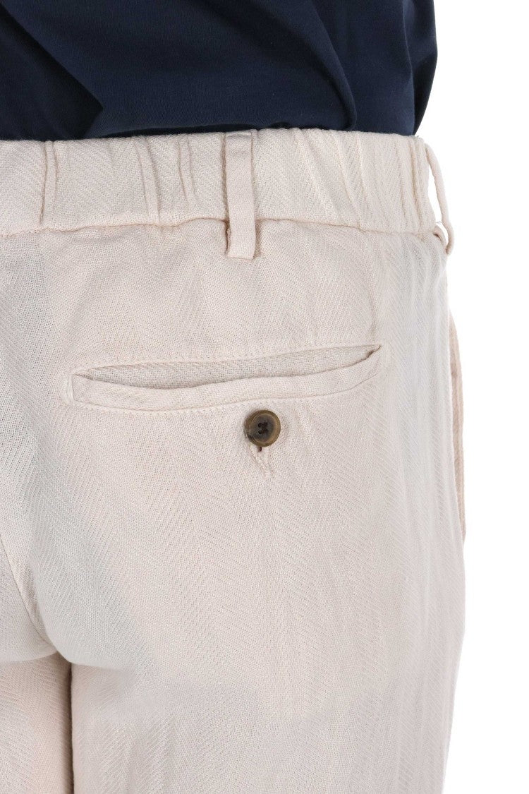 Myths Apollo Herringbone Cotton-Linen Trousers