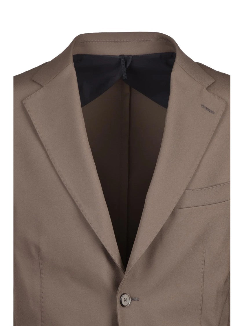 Santaniello Tailored Stretch Blazer With Classic Notch Lapel