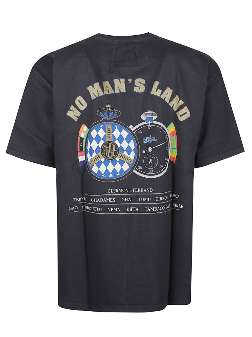 Rhude Black Chrono Vintage Racing Cotton T-Shirt
