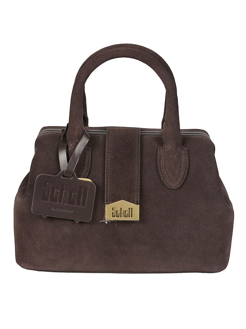Schell 1865 Small Doctor Structured Clasp Leather Handbag