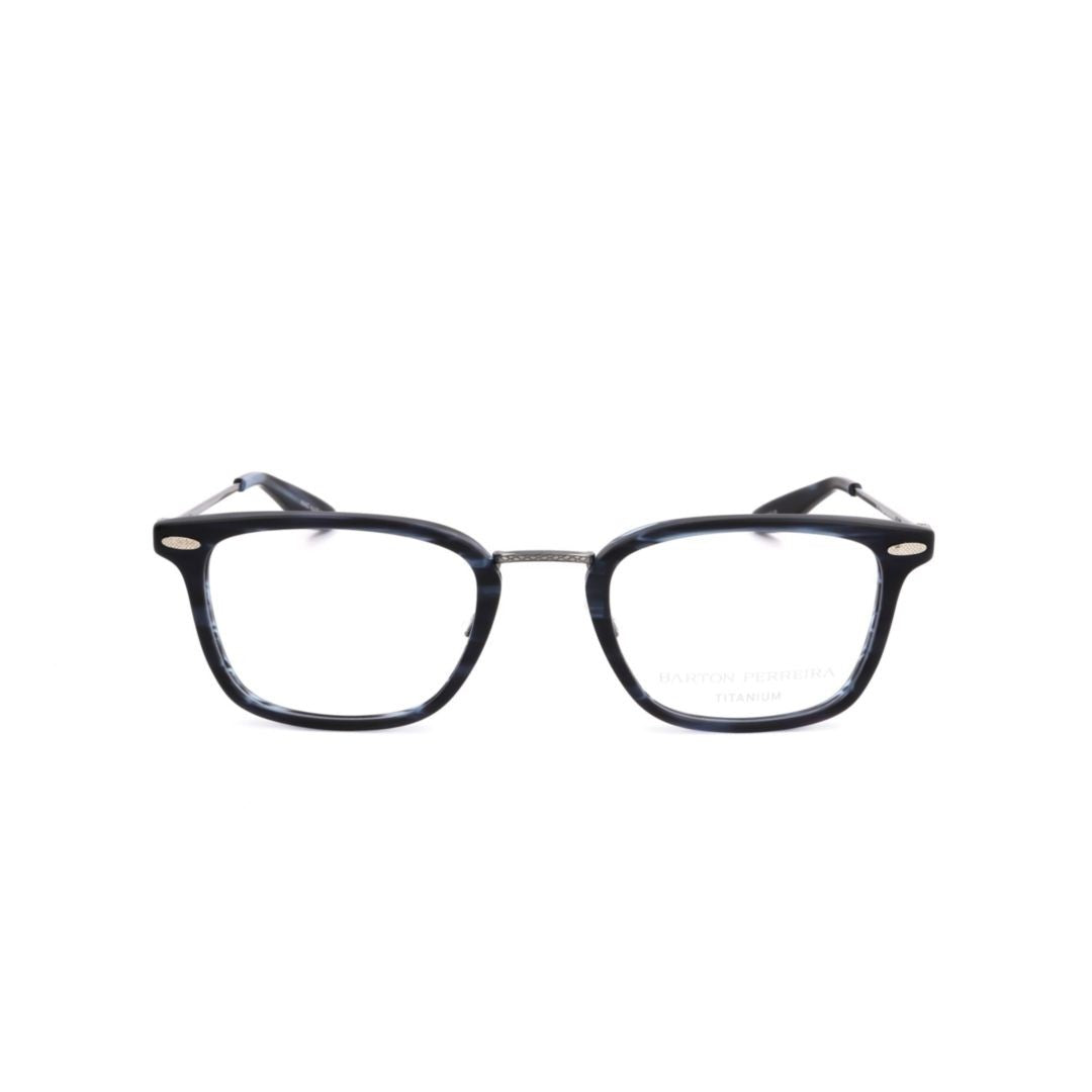 Barton Perreira Bp5018 491Oc Rectangular Tortoiseshell-Patterned Eyeglasses With Metallic Temples