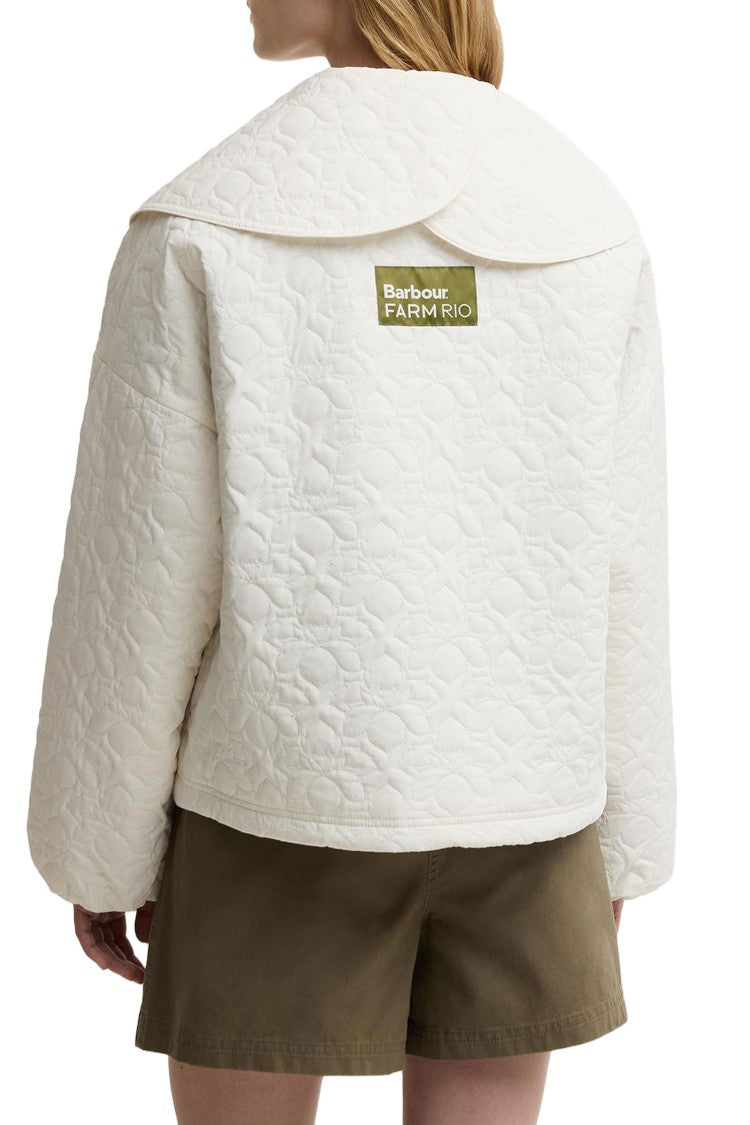 Barbour White 'Lotus Quilt' Quilted Jacket