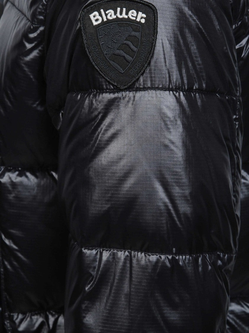 Blauer Gloria Cropped High Collar Quilted Down Jacket