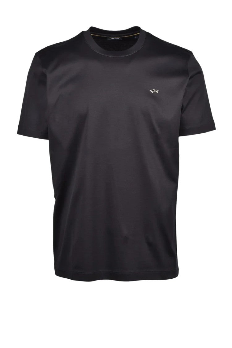 Paul & Shark Black/Gold Cotton T-Shirt