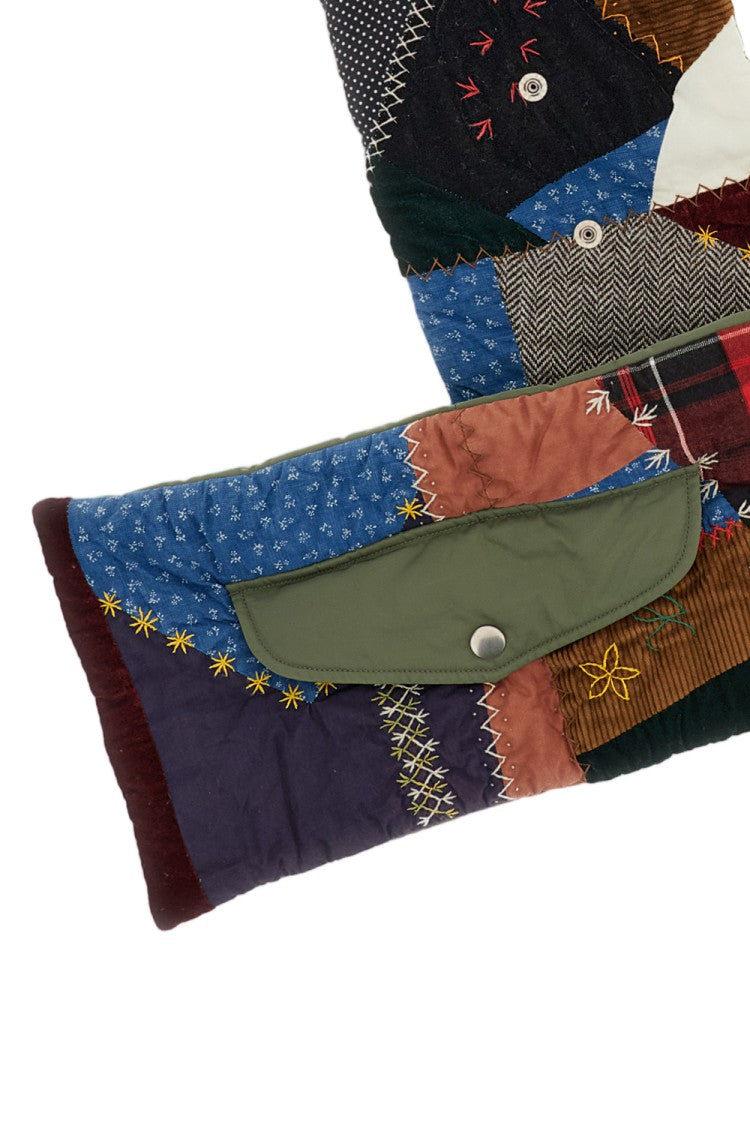 Khoki Quilted Patchwork Nylon Scarf