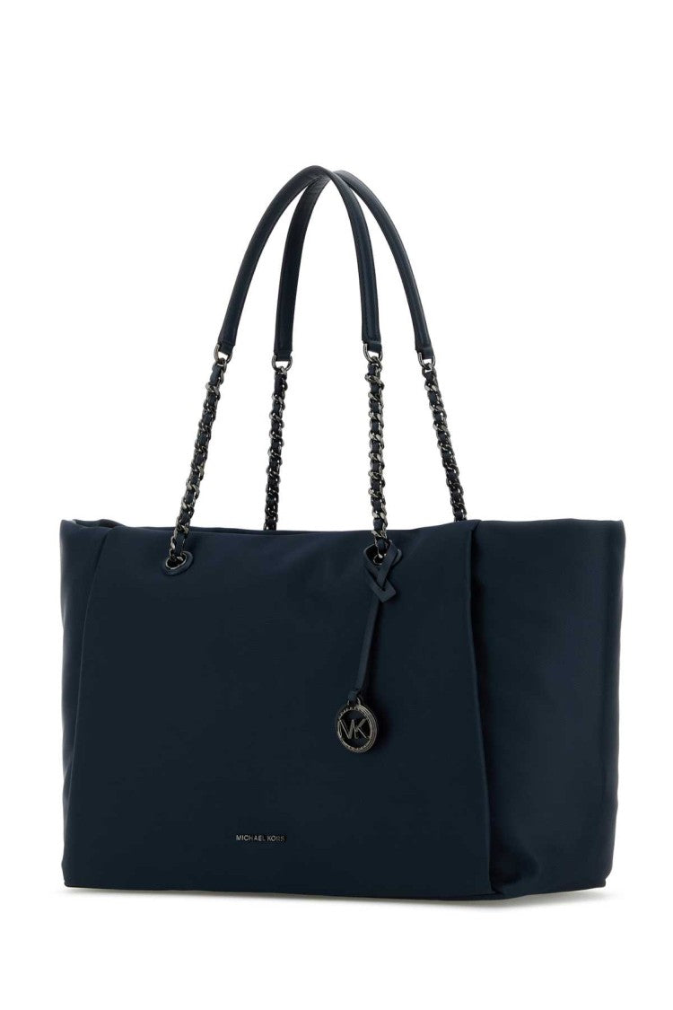 Michael Michael Kors Navy Blue Nylon Large Georgia Shopping Bag