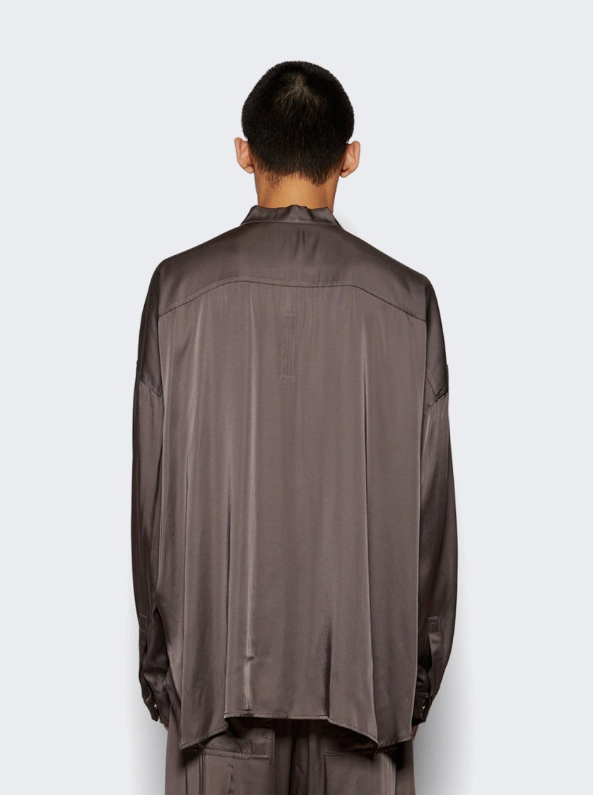 Rick Owens Oversized Snap Collar Faun Shirt Dust