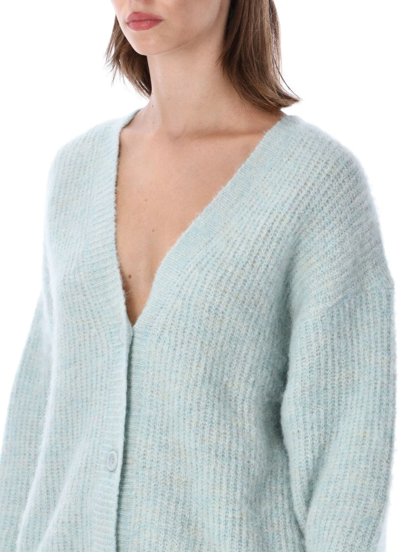 American Vintage East Fuzzy Knit V-Neck Cardigan