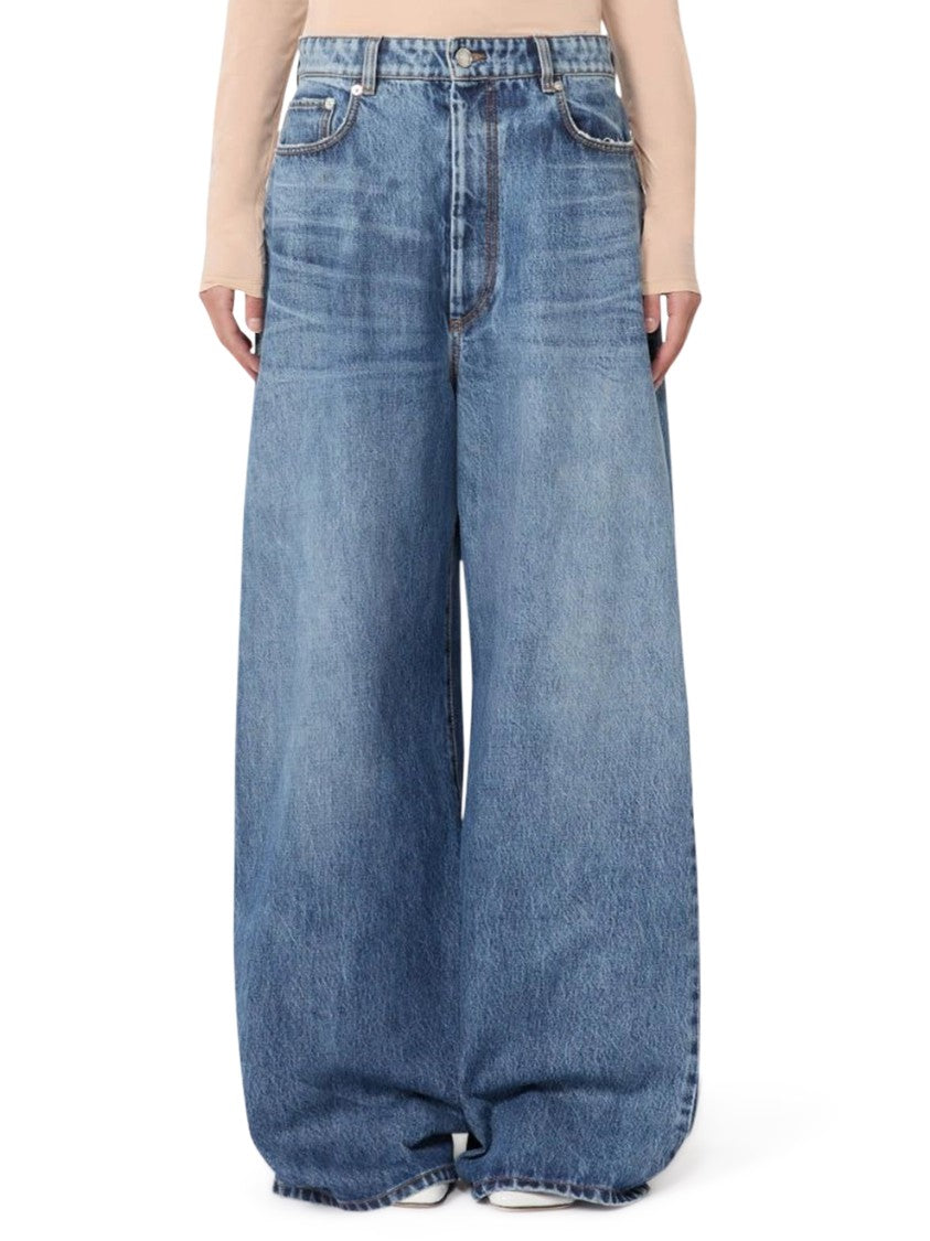 Max Mara Wide-Leg Denim Pants With High Waist
