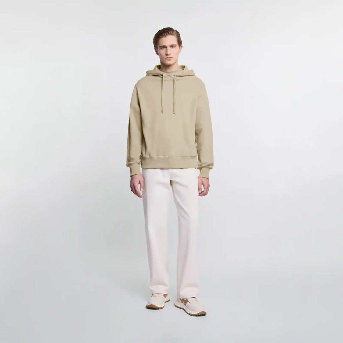 Hogan Ecru Hoodie Sweatshirt