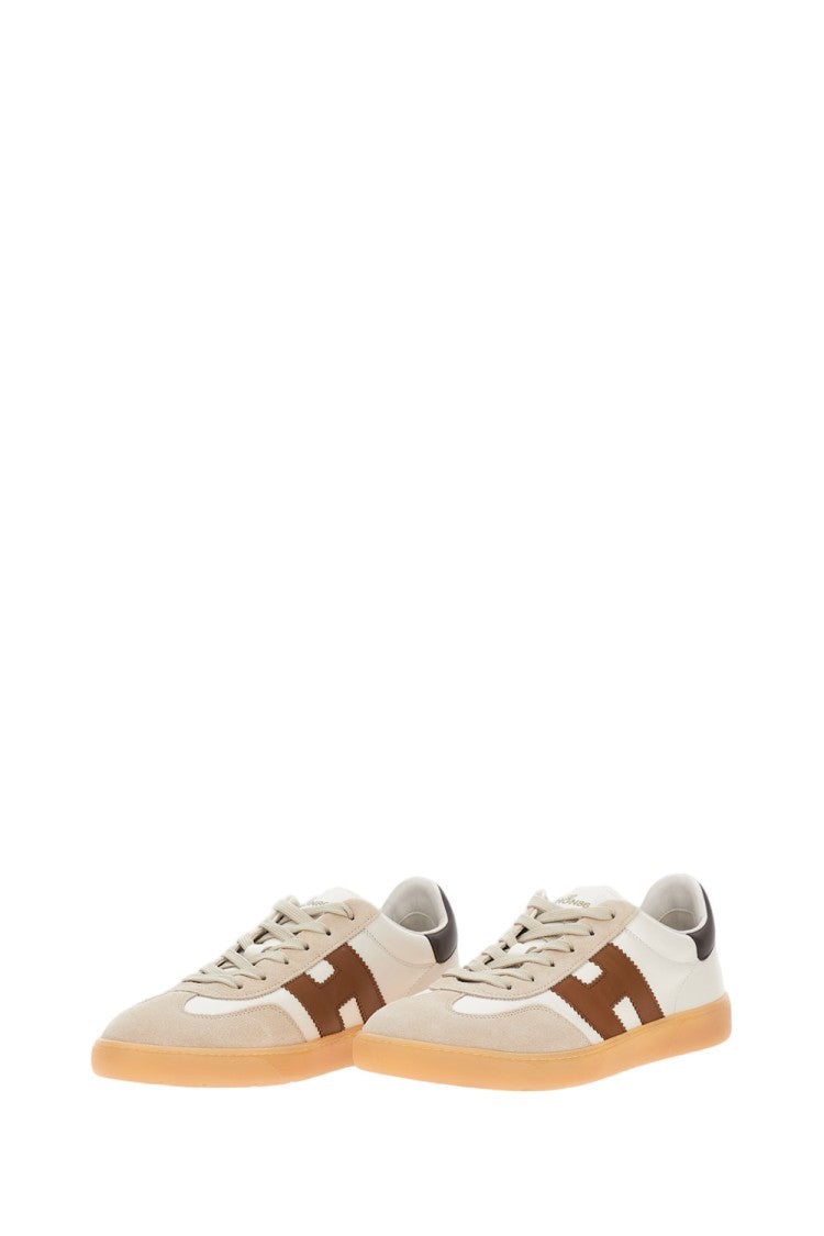 Hogan Low-Top Leather And Suede Sneakers With Signature 'H' Detail