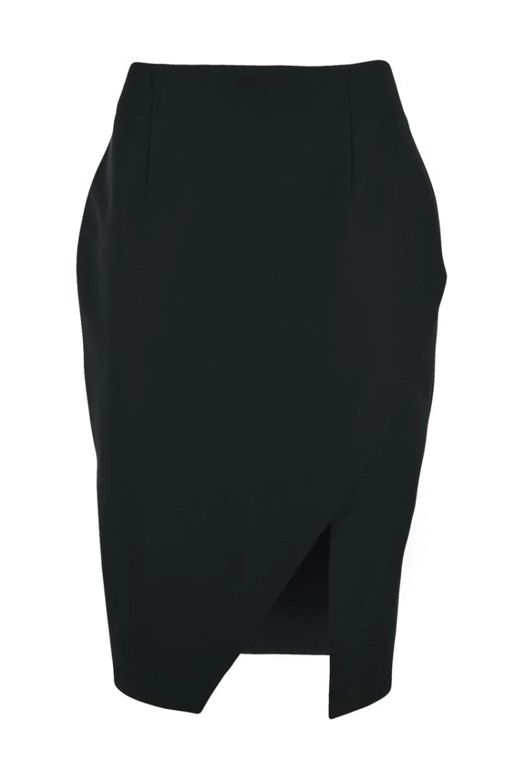 Liu Jo Black Asymmetrical Pencil Skirt
