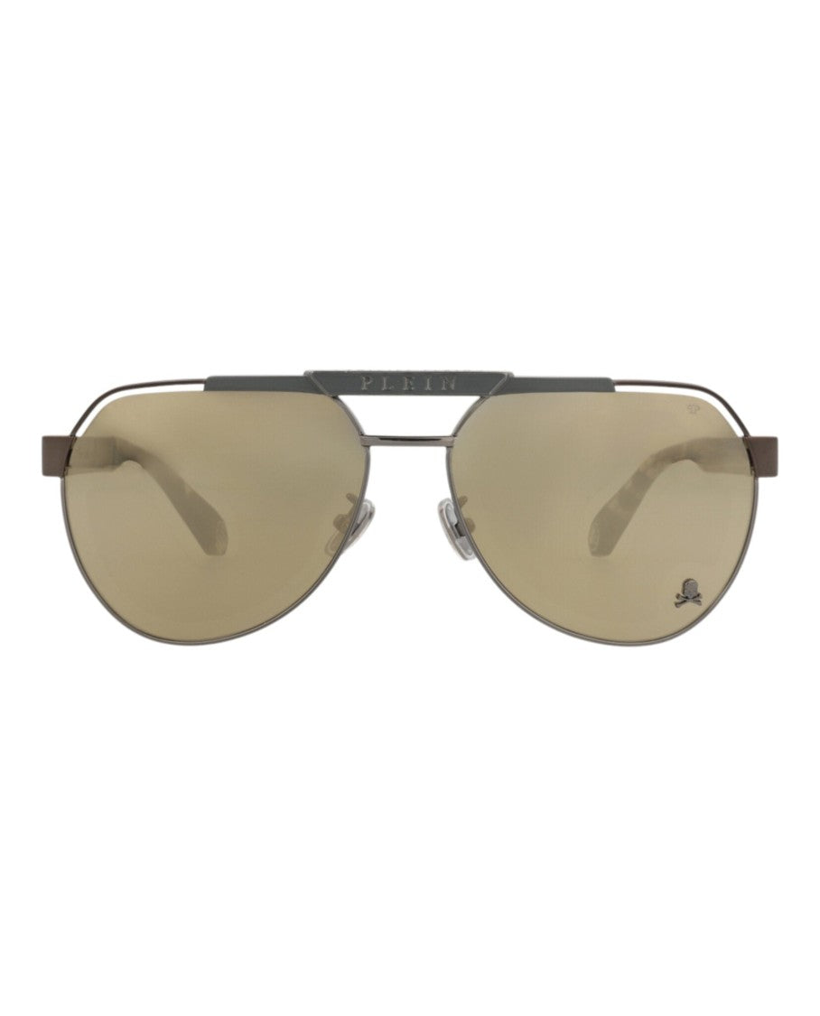 Philipp Plein Aviator-Frame Acetate Sunglasses With Tortoiseshell Accents