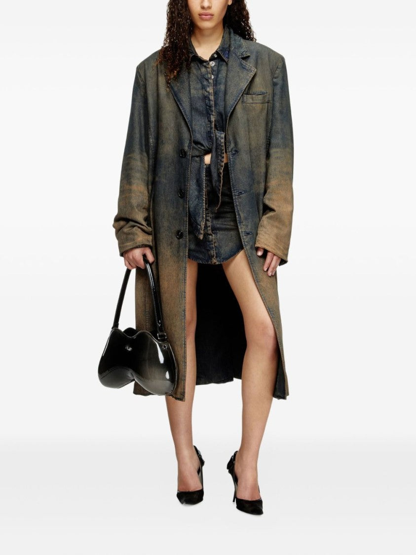 Diesel Denim-Inspired Mini Dress With Button-Down Front