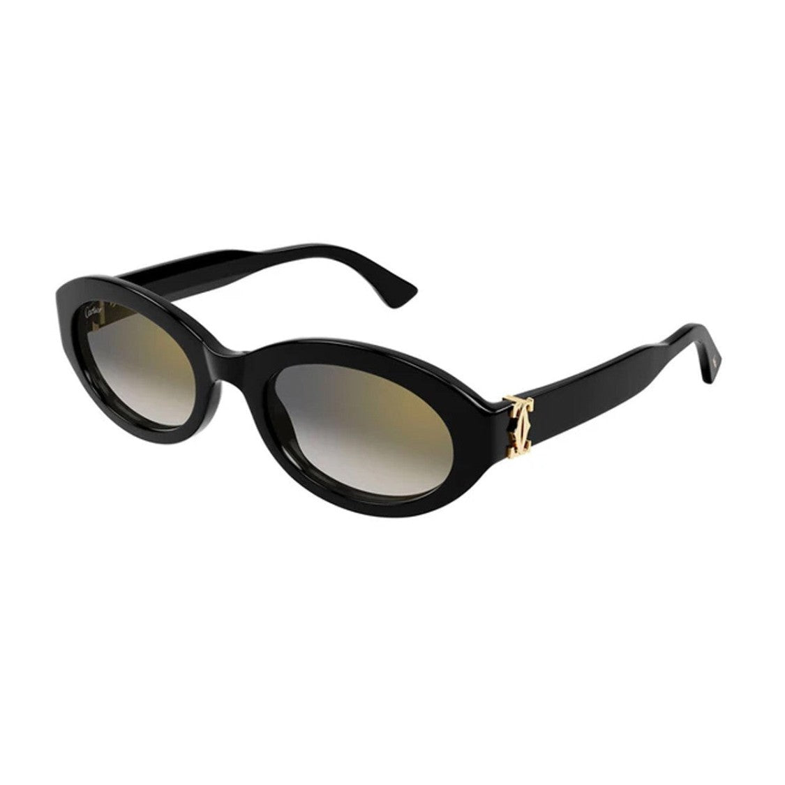 Cartier Black C De Cartier Recycled Acetate Almond Sunglasses