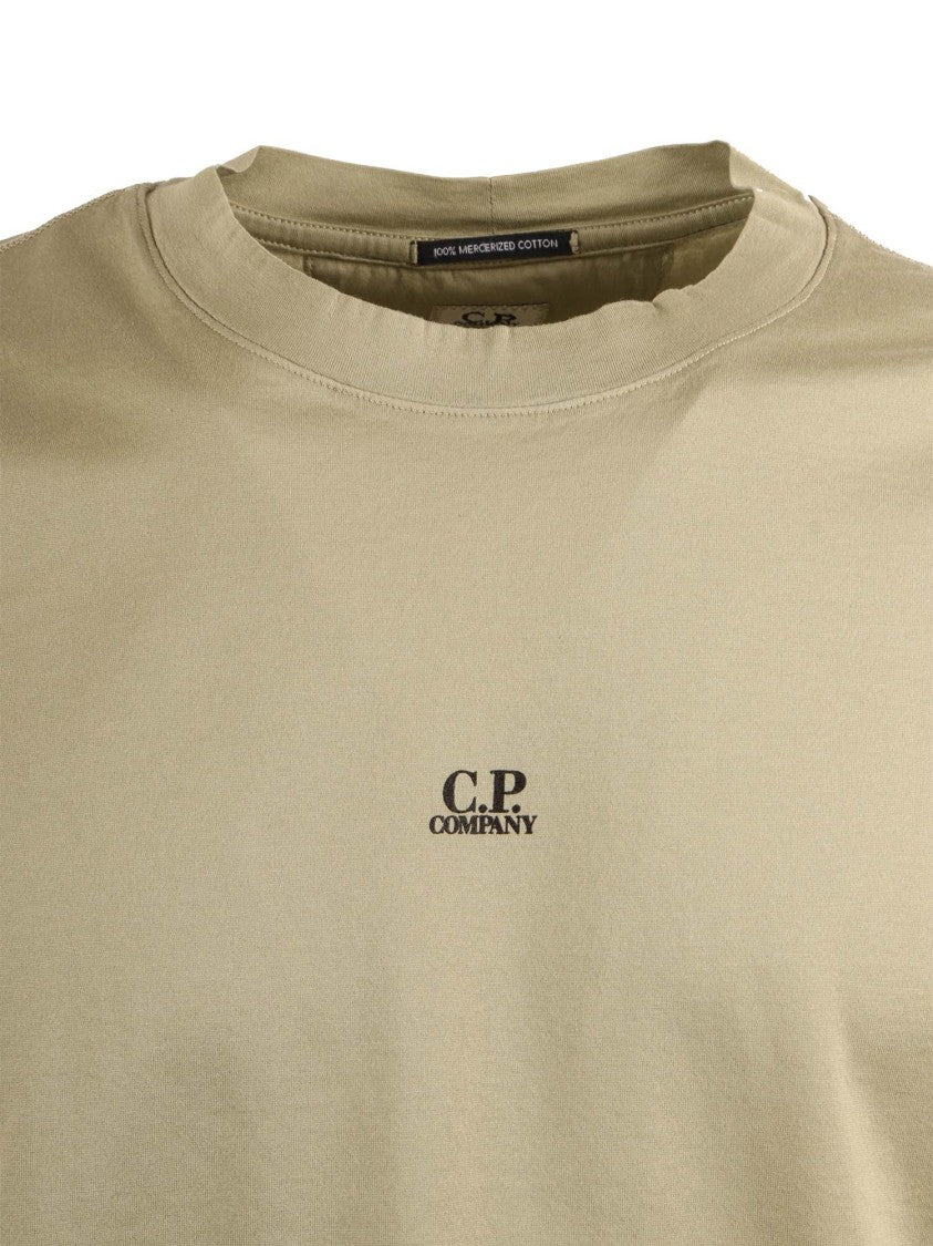 C.P. Company Minimalist Centered Logo Crew Neck T-Shirt