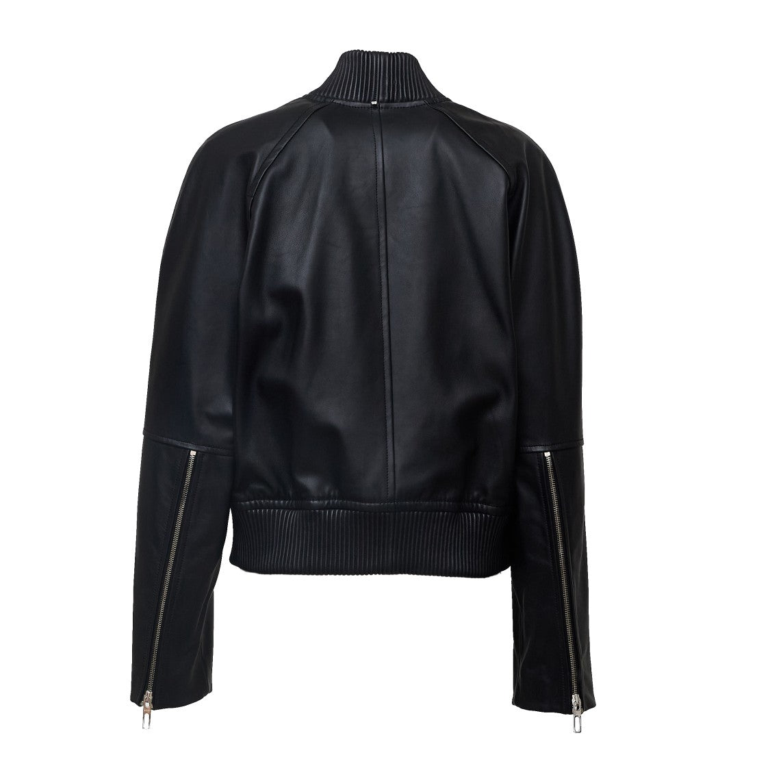 Sportmax Sheep Nappa Leather Jacket With Elastic Quilted Detailing