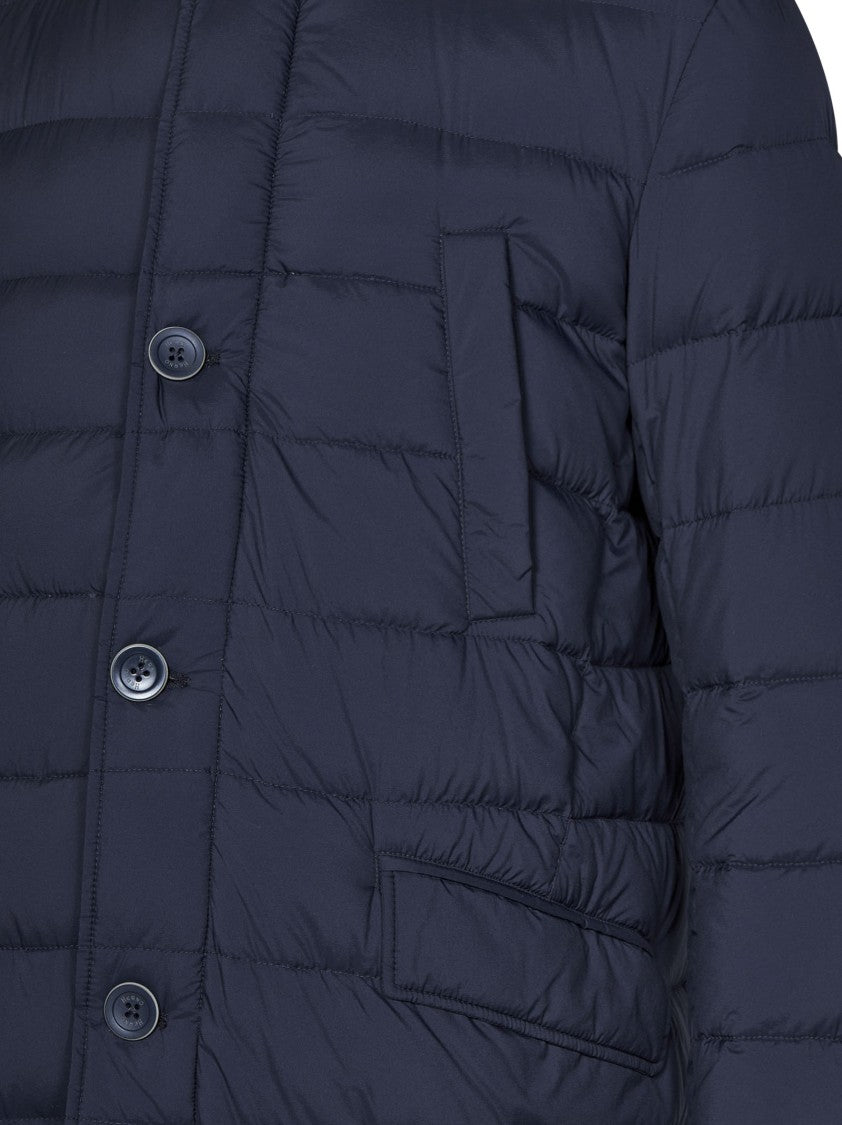 Herno Quilted Nylon Jacket With Windproof Bib