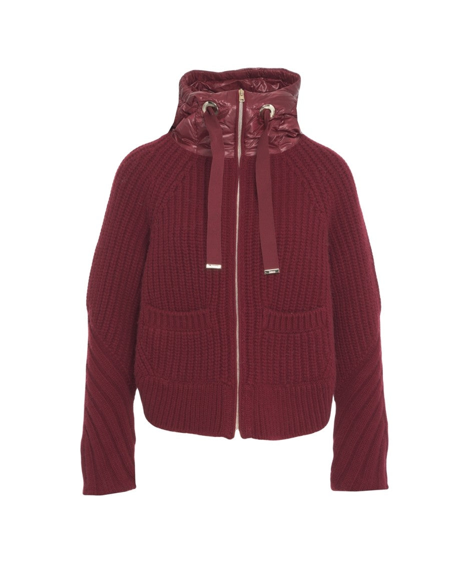 Herno Knit Cardigan With Padded Front