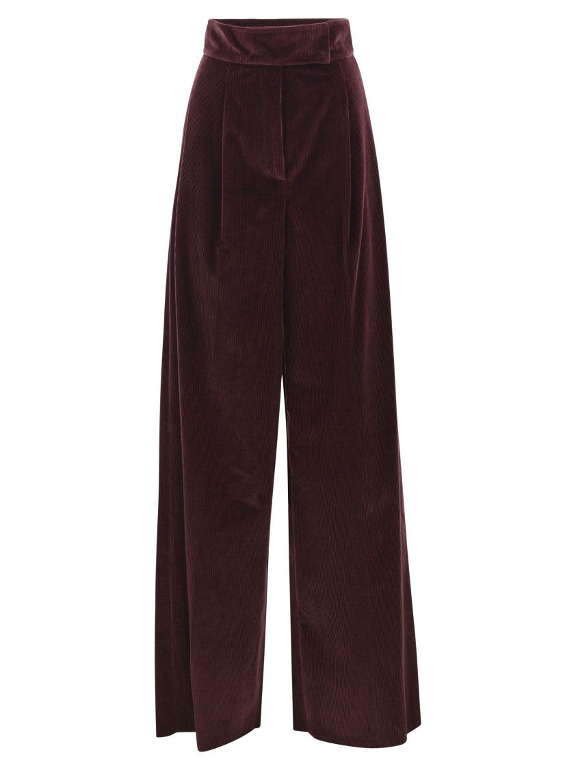 Max Mara Bosso1234 - Wide-Leg Velvet Trousers