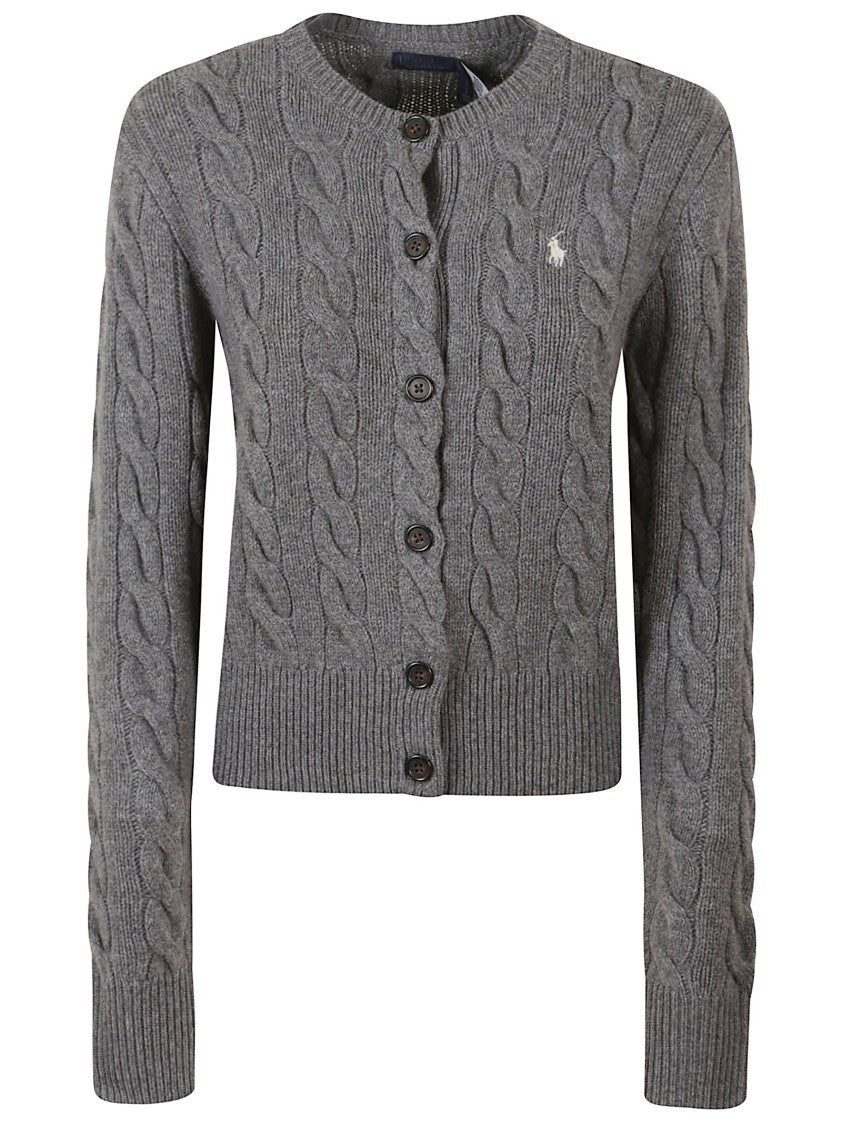 Polo Ralph Lauren Cable Knit Cardigan With Round Neckline