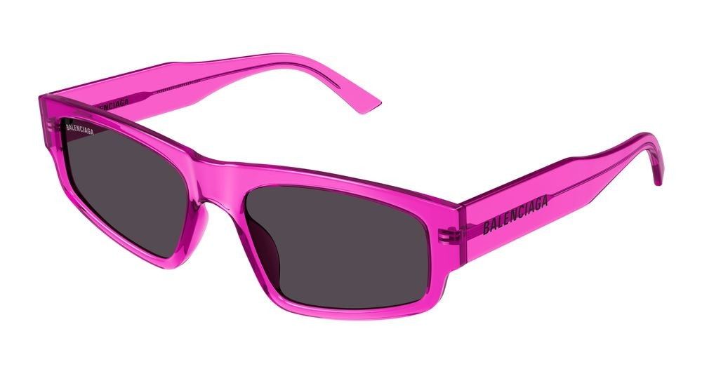 Balenciaga Fuchsia Bb0305s Acetate Oversized Square Frame Sunglasses