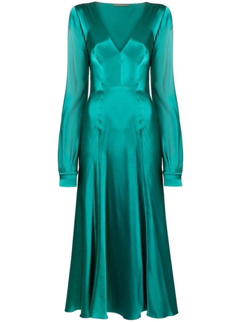 Alberta Ferretti Green Maxi Dress