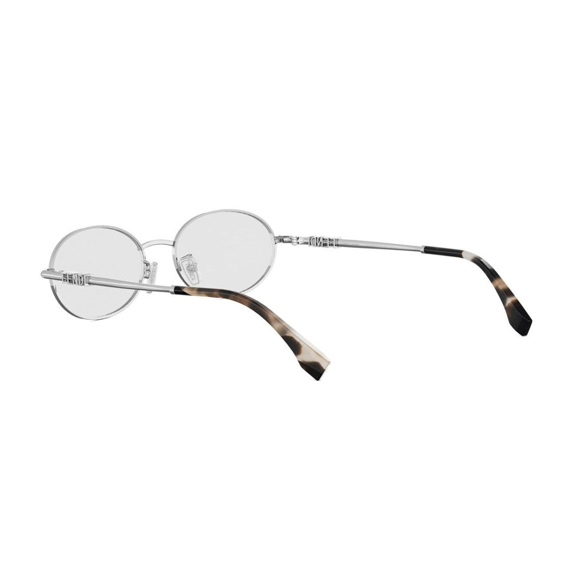Fendi Silver Fendigraphy Metal Oval Sunglasses