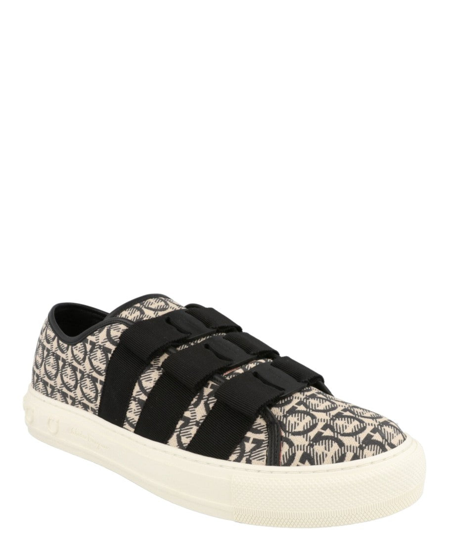 Ferragamo Nataly Calfskin Leather Low-Top Sneakers