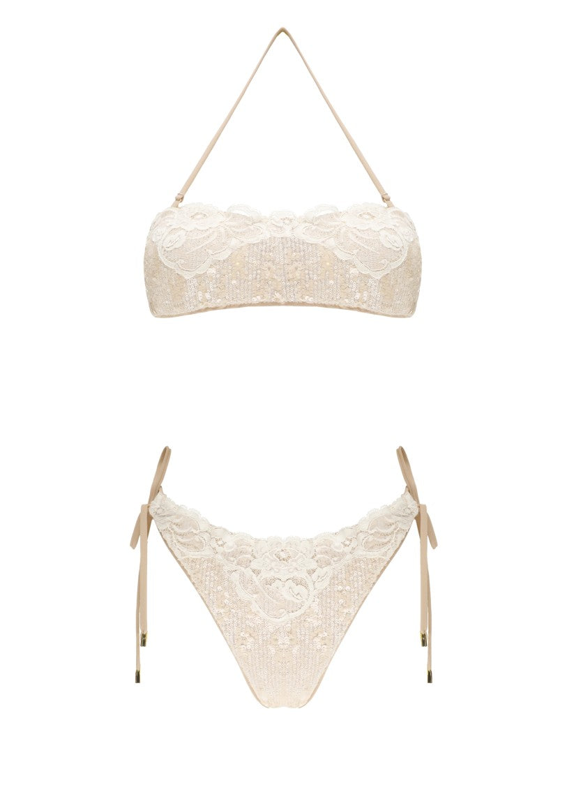 Miss Bikini Pink Triangle Lace Bikini Set