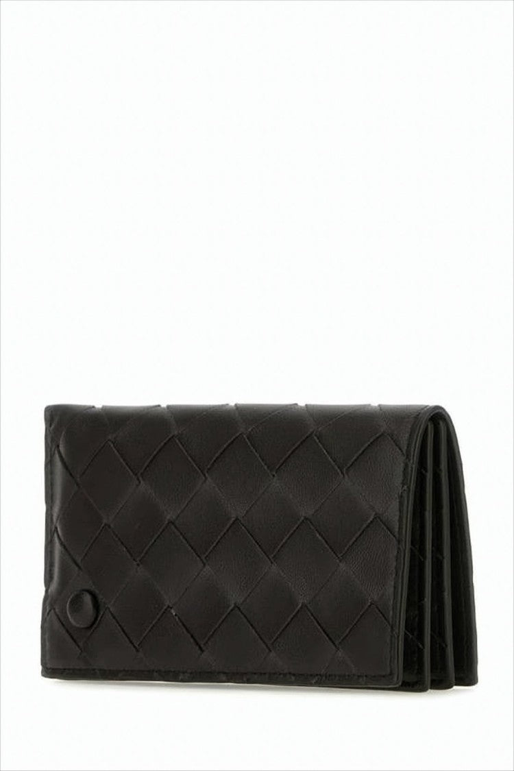 Bottega Veneta Rectangular Woven Leather Card Wallet