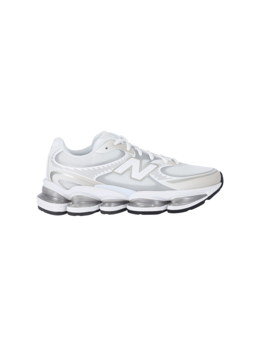 New Balance White 2000 Fabric Mesh Sneakers