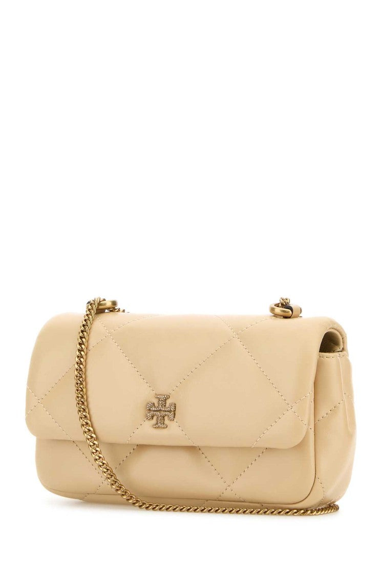 Tory Burch Cream Leather Kira Shoulder Bag