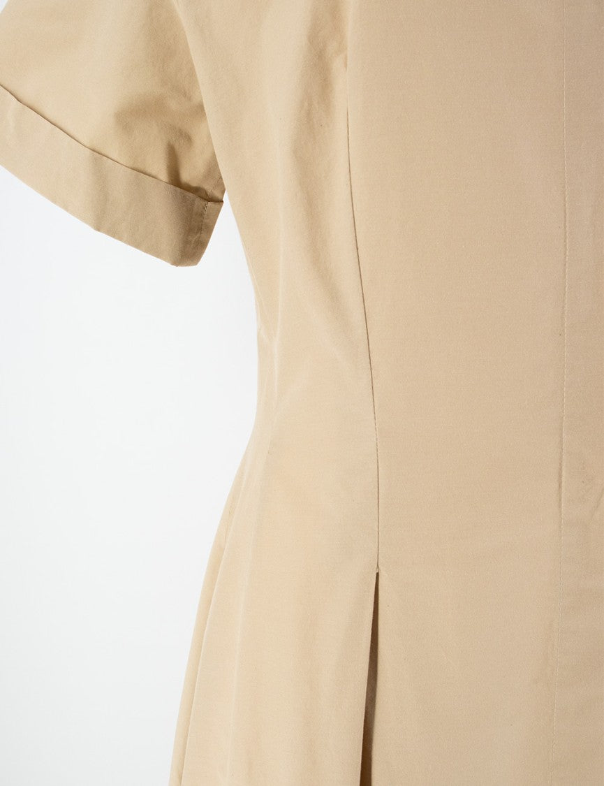 Antonelli Short-Sleeved Dress With Classic Collar