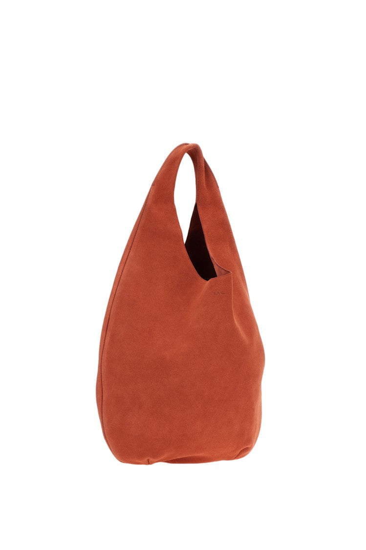A.P.C. Orange Le Neige Suede Tote Bag