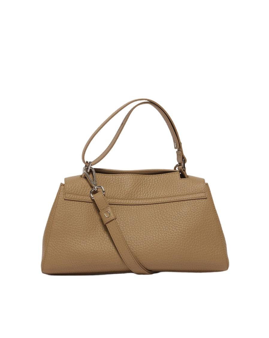 Orciani Trapezoidal Sveva Longuette Pebbled Handbag