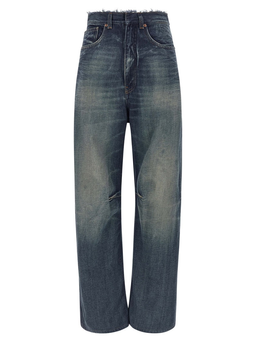 Mm6 By Maison Margiela Raw Cut Band Jeans
