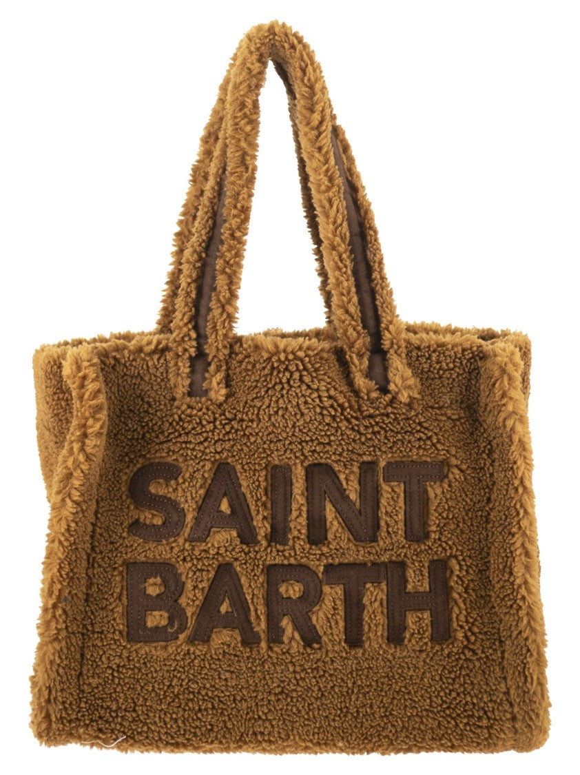 Mc2 Saint Barth Colette Teddy - Sherpa Handbag With Logo