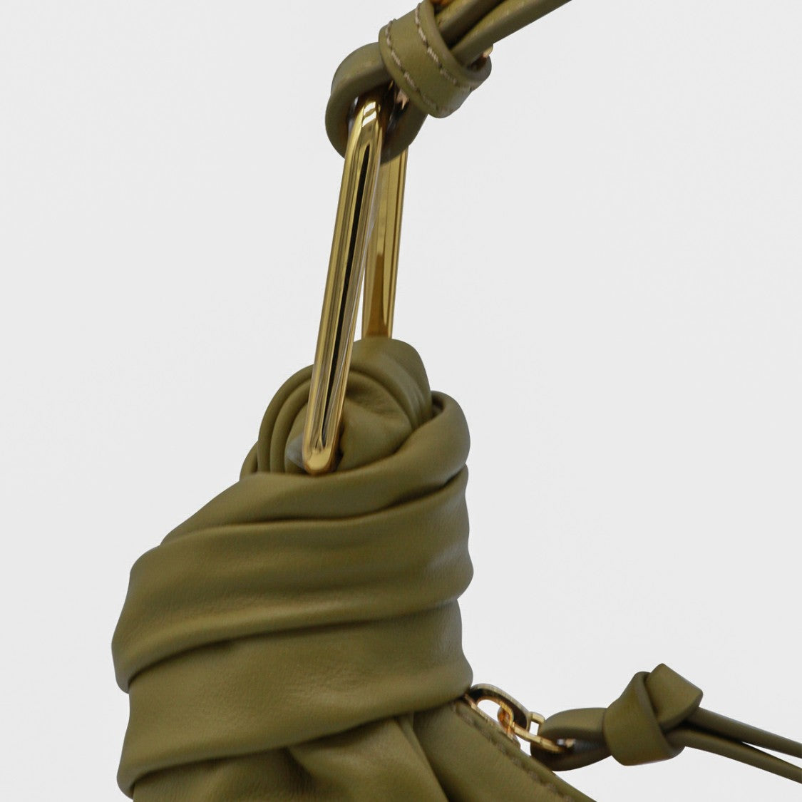 Coccinelle Crescent-Shaped Olive Green Handbag