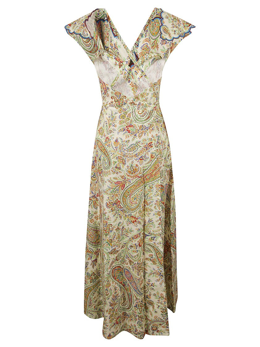Etro Multicolored Paisley Print Maxi Dress