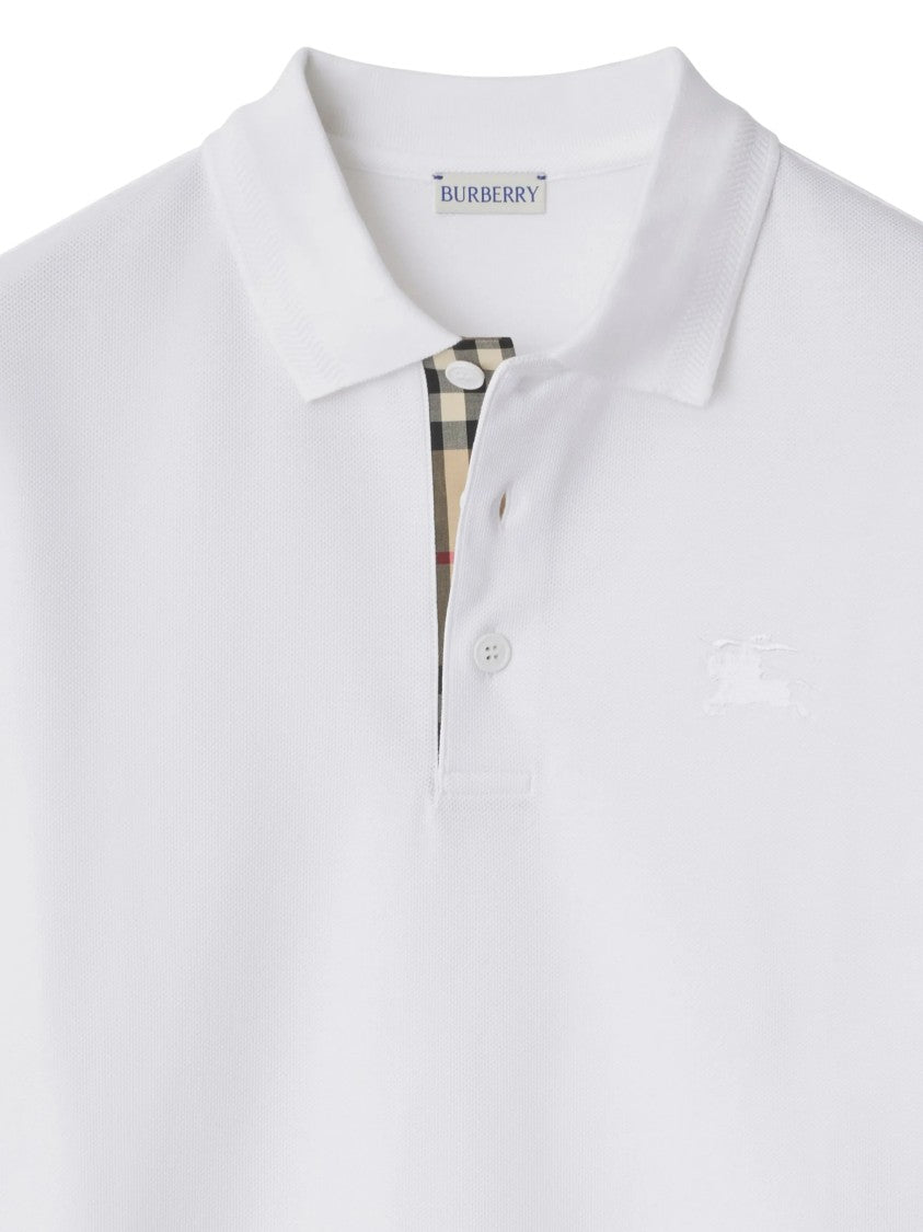 Burberry Eddie Short-Sleeve Check Placket Polo Shirt