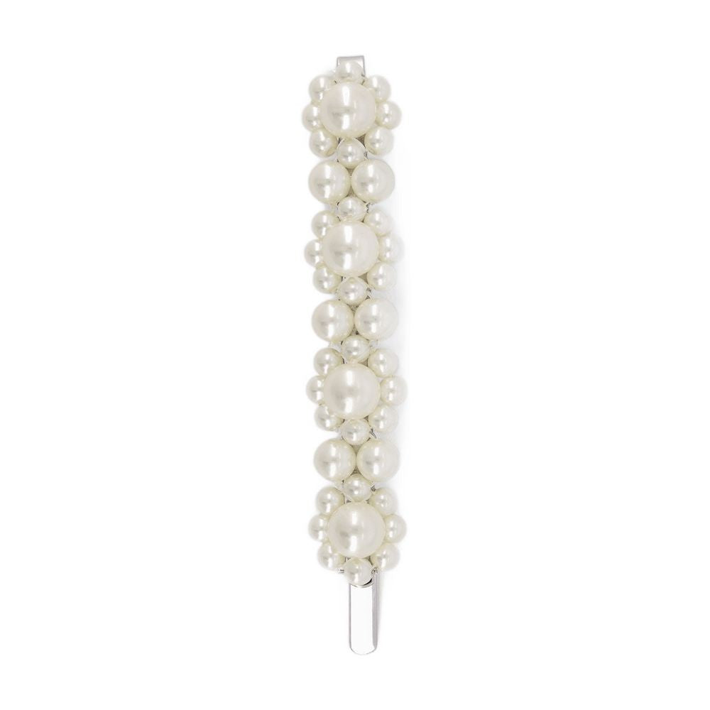 Simone Rocha Medium Flower Hair Clip Adorned With Lustrous Pearls