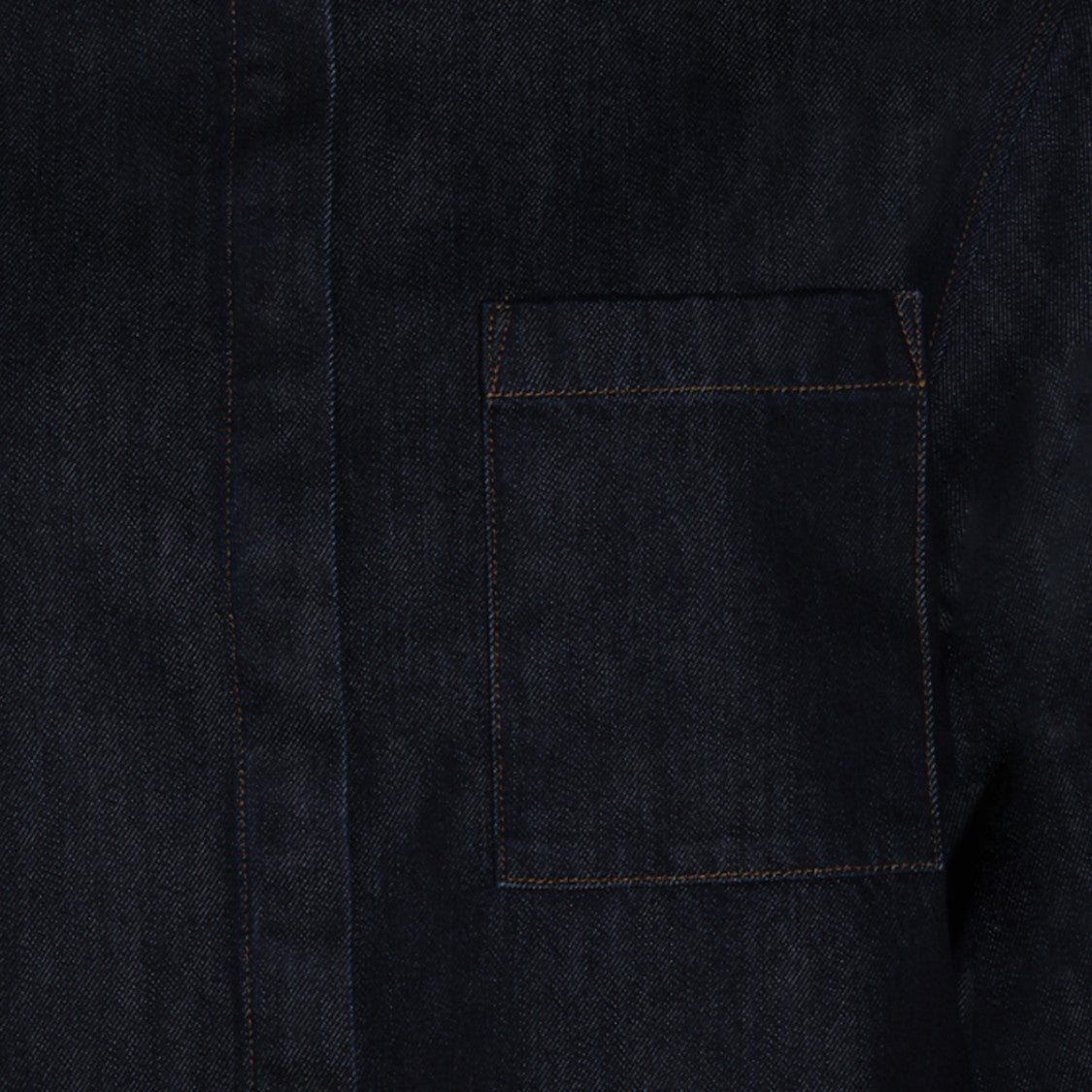 Nine In The Morning Black Denim-Texture Concealed Placket Shirt