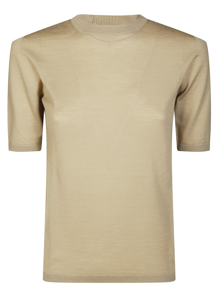 Max Mara Short-Sleeved Crew Neck Knit Top