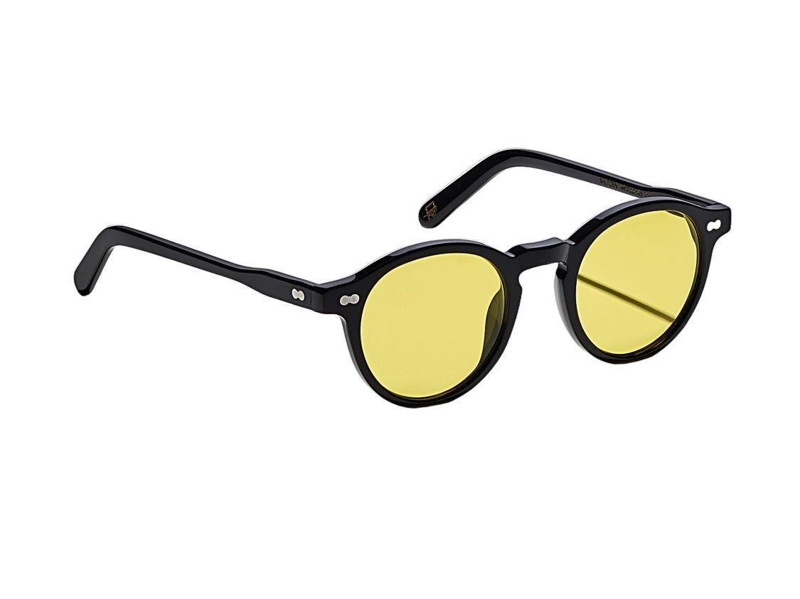 Moscot Yellow Or-Mlb2-S Black Round Sunglasses